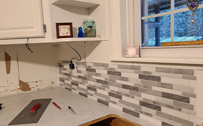 Tile Backsplash Installation